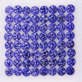2.00 mm 20 pcs Round Machine Brilliant Cut Natural AAA Violet Blue Sapphire Natural {Flawless-VVS)--AAA Grade
