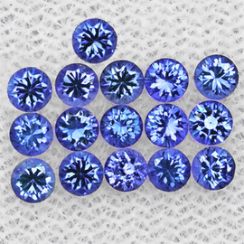 2.30 mm 16 pcs Round Brilliant Cut Extreme Brilliancy Intense AAA Ceylon Blue Sapphire Natural {Flawless-VVS}--Premium  Grade