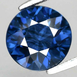 5.00 mm { 0.60 cts} Round Brilliant Cut Natural Dark Blue Sapphire