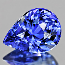 7x5 mm { 1.04 cts } Pear Best AAA Fire Intense Blue Sapphire Natural {Flawless-VVS}--AAA Grade