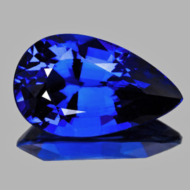 8x5 mm { 1.03 cts } Pear AAA Fire Intense Blue Sapphire Natural {Flawless-VVS}--AAA Grade