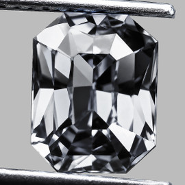 6x5 mm { 0.83 cts } Octagon Radiant Cut AAA Fire Titanium Gray Spinel Natural {Flawless-VVS}--AAA Grade