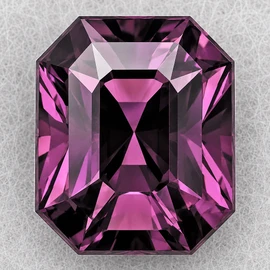 6.5x5.5 mm { 1.50 cts } Octagon Radiant Cut AAA Fire Natural Intense Pink Violet Spinel Natural {Flawless-VVS}--AAA Grade