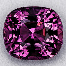 7.5x6.5 mm { 1.68 cts } Cushion AAA Fire Intense Red Violet Spinel Natural {Flawless-VVS}--AAA Grade