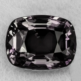 7x5.5 mm { 1.41 cts } Cushion AAA Fire Natural Charcoal Titanium Spinel {Flawless-VVS}
