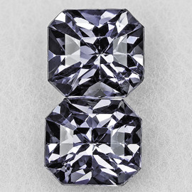 4.5x4 mm 2pcs { 1.00 cts } Octagon Radiant Cut Extreme Brilliancy Titanium Gray Spinel Natural {Flawless-VVS}--AAA Grade
