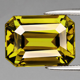7x5 mm { 1.42 cts} Octagon Emerald Cut AAA Neon Natural Golden Yellowish Green Sapphire {VVS}--AAA Grade--FREE CERTIFICATE
