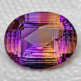 22x18 mm { 28.44 cts } Oval Precision Cut Extreme Brilliancy Natural Bi Color Ametrine {Flawless-VVS1}--AAA Grade