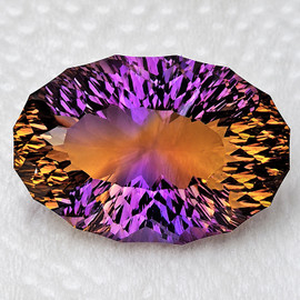 24x17 mm { 32.77 cts } Oval Concave Cut Extreme Brilliancy Natural Bi Color Ametrine {Flawless-VVS1}--AAA Grade