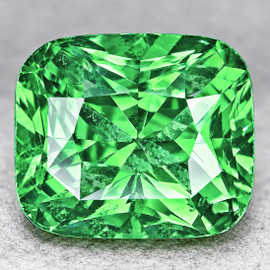 6x5 mm { 1.14 cts } Cushion Brilliant Cut Best AAA Neon Natural Chrome Green Tsavorite Garnet