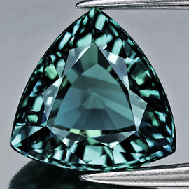 5.00 mm { 0.50 cts } Trillion Cut AAA Fire Teal Green Blue Sapphire Natural {Flawless-VVS}