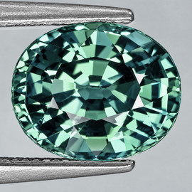 6x5 mm { 0.83 cts } Oval AAA Fire Best Teal Green Sapphire Natural {Flawless-VVS}--AAA Grade