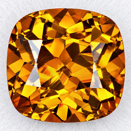 7.00 mm { 2.00 cts } Cushion Brilliant Cut Extreme Brilliancy Intense Golden Yellow Mali Garnet Natural {Flawless-VVS}--AAA Grade