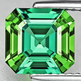 6.00 mm { 1.40 cts} Octagon Emerald Cut Best AAA Neon Natural Blue Green Tourmaline Afghanistan {Flawless-VVS}--AAA Grade