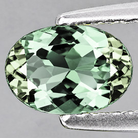 7x5 mm { 0.83 cts } Oval Brilliant Cut Extreme Brilliancy Natural Bright Green Tourmaline {Flawless-VVS}--AAA Grade