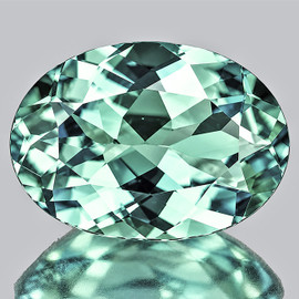 7x5 mm { 0.80 cts} Oval Brilliant Cut Extreme Brilliancy AAA Mint Green Tourmaline {Flawless-VVS}--AAA Grade