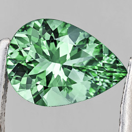7x5 mm { 0.66 cts} Pear Brilliant Cut Extreme Brilliancy Natural AAA Mint Green Tourmaline { Flawless-VVS}--AAA Grade