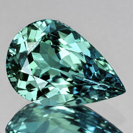 7x5 mm Pear Brilliant Cut Extreme Brilliancy Intense Blue Green Tourmaline Natural { Flawless-VVS}--AAA Grade