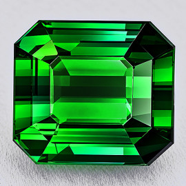 8x7 mm { 3.02 cts } Octagon Emerald Cut AAA Neon Intense Chrome Green Tourmaline Natural {Flawless-VVS}--AAA Grade