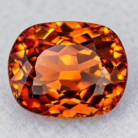 9x7 mm { 3.52 cts} Cushion Brilliant Cut Extreme Brilliancy Intense Orange Zircon {Flawless-VVS1}--AAA Grade