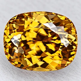 8x6.5 mm { 2.75 cts} Cushion Brilliant Cut Extreme Brilliancy Best AAA Yellow Zircon Natural {Flawless-VVS1}--AAA Grade
