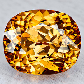 8.5x7.5 mm { 3.54 cts} Cushion Brilliant Cut Extreme Brilliancy Best AAA Champagne Zircon {Flawless-VVS1}--AAA Grade
