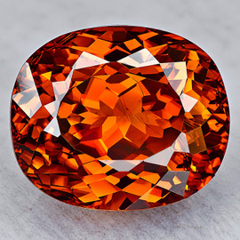 9x7.5 mm { 4.07 cts} Oval Brilliant Cut Extreme Brilliancy Intense Orange Zircon {Flawless-VVS1}--AAA Grade