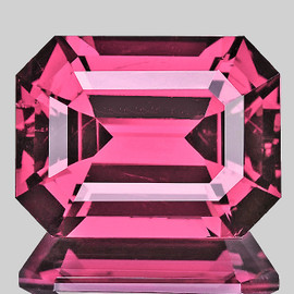 8x6 mm { 1.73 cts } Octagon Emerald Cut AAA Neon AAA Raspberry Pink Rhodolite Garnet Natural {Flawless-VVS1}--AAA Grade