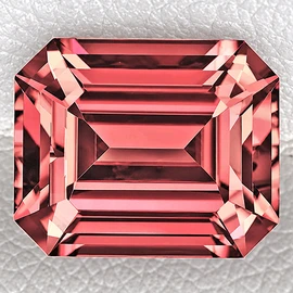 7x6 mm { 1.22 cts } Octagon Emerald Cut Best AAA Neon Natural AAA Padparadscha Pink Rhodolite Garnet {Flawless-VVS1}--AAA Grade