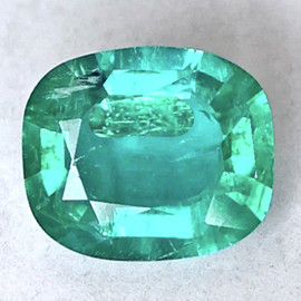 6x5 mm { 0.55 cts } Cushion AAA Neon Natural AAA Blue Green Emerald