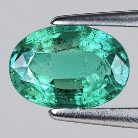 6x4 mm 1 pc Oval AAA Fire Natural AAA Blue Green Emerald