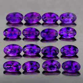 5x3 mm 16 pcs Oval Brilliant Cut AAA Fire Intense Royal Purple Amethyst Natural {Flawless-VVS1}