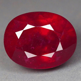 15.5x12.5 mm { 13.64 cts } Oval Natural Red Mozambique Ruby