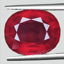 15x12.5 mm { 12.51 cts } Oval Natural Red Mozambique Ruby