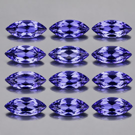 6x3mm 12 pcs Marquise AAA Fire Top Bluish Violet Iolite Natural {Flawless-VVS}