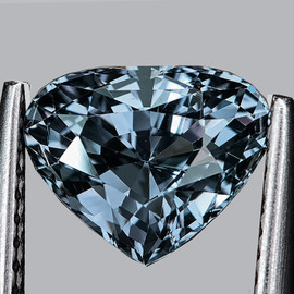 6.50 mm Heart AAA Fire Titanium Blue Spinel Natural {Flawless-VVS}--AAA Grade