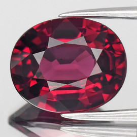 7.5x6 mm { 1.45 cts } Oval AAA Fire Natural Purple Red Spinel {Flawless-VVS}