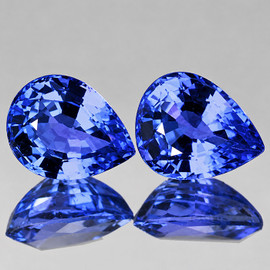 5x4 mm 2 pcs Pear AAA Fire Natural AAA Ceylon Blue Sapphire {Flawless-VVS}--AAA Grade