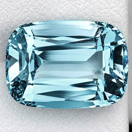 9x6.5 mm { 1.31 cts ] Cushion AAA Neon Natural Santa Maria Blue Aquamarine {Flawless-VVS}--AAA Grade