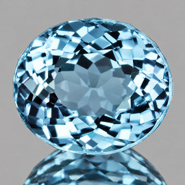 7x6 mm { 1.02 cts} Oval Brilliant Cut AAA Fire Natural Santa Maria Blue Aquamarine {Flawless-VVS}--AAA Grade