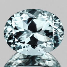 8x6 mm { 1.09 cts } Oval Brilliant Cut AAA Fire Natural Sky Blue Aquamarine {Flawless-VVS}