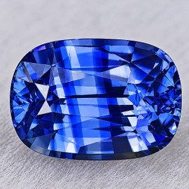 7x5 mm { 1.06 cts} Cushion Extreme Brilliancy Intense Blue Sapphire Natural {Flawless-VVS}--AAA Grade