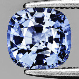6.50 mm { 1.47 cts} Cushion AAA Fire Natural Soft Blue Ceylon Sapphire {Flawless-VVS}
