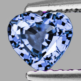 5.00 mm {0.52 cts} Heart AAA Fire Natural Ceylon Blue Sapphire {Flawless-VVS}
