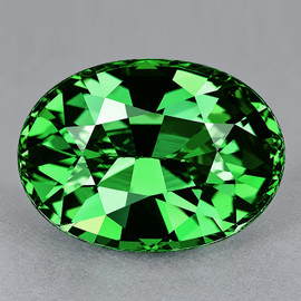 6.5x5 mm { 0.80 cts} Oval Brilliant Cut Extreme Brilliancy Intense Chrome Green Tsavorite Garnet Natural {VVS}--AAA Grade