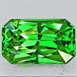 6.5x4.5 mm { 0.80 cts} Octagon Radiant Cut Extreme Brilliancy Natural AAA Chrome Green Tsavorite Garnet {VVS}--AAA Grade