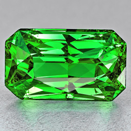 7.5x4.5 mm { 1.07 cts} Octagon Radiant Cut Extreme Brilliancy Natural AAA Chrome Green Tsavorite Garnet {Flawless-VVS}--AAA Grade