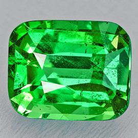 6x5 mm { 1.06 cts } Cushion AAA Neon Natural AAA Chrome Green Tsavorite Garnet