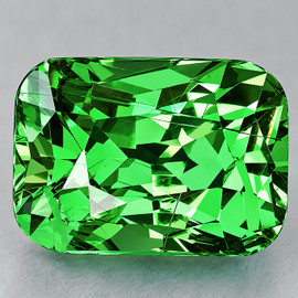 6.5x4.5 mm { 1.13 cts } Cushion Radiant Cut Extreme Brilliancy AAA Chrome Green Tsavorite Garnet Natural { Flawless-VVS } --AAA Grade