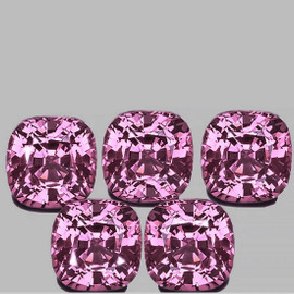 3.00 mm 5pcs { 0.90 cts } Cushion AAA Fire Intense Pink Sapphire Natural {Flawless-VVS}--AAA Grade